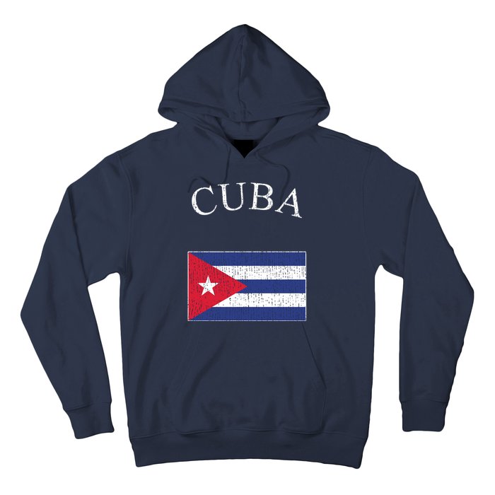 Vintage Sports Design Cuban Flag Hoodie