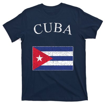 Vintage Sports Design Cuban Flag T-Shirt