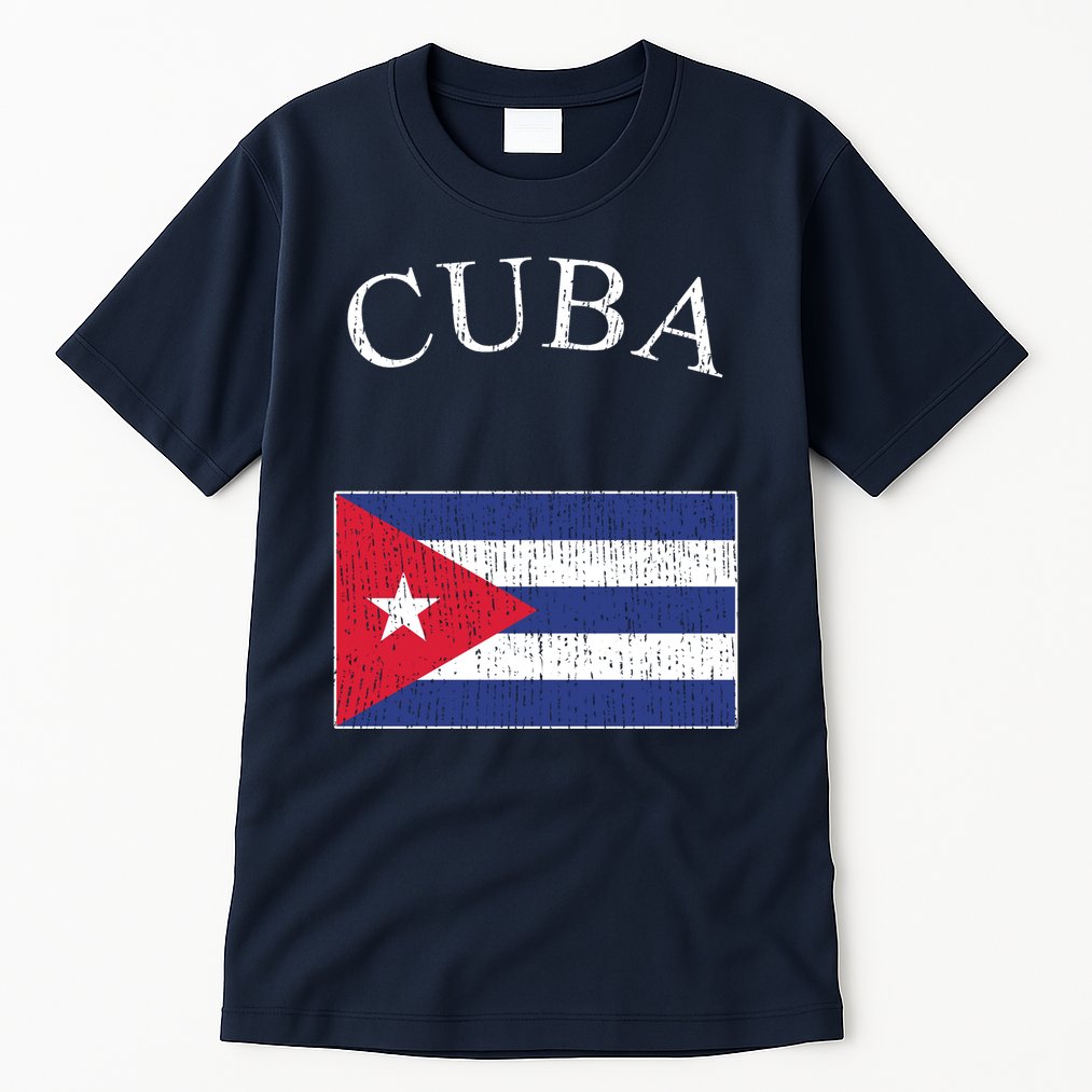 Vintage Sports Design Cuban Flag Tall T-Shirt