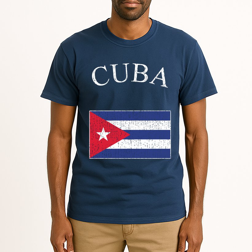 Vintage Sports Design Cuban Flag Tall T-Shirt