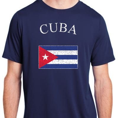 Vintage Sports Design Cuban Flag Adult ChromaSoft Performance T-Shirt