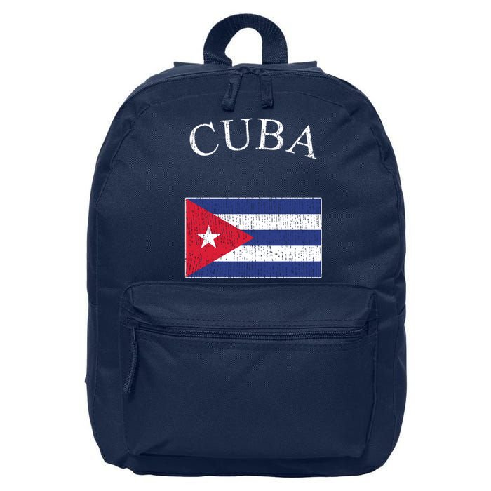 Vintage Sports Design Cuban Flag 16 in Basic Backpack