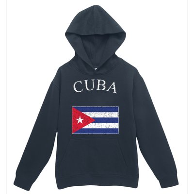 Vintage Sports Design Cuban Flag Urban Pullover Hoodie