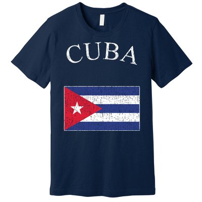 Vintage Sports Design Cuban Flag Premium T-Shirt