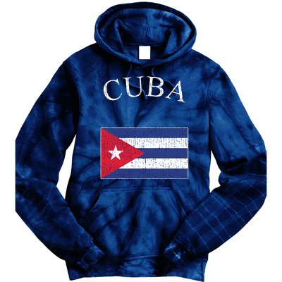 Vintage Sports Design Cuban Flag Tie Dye Hoodie