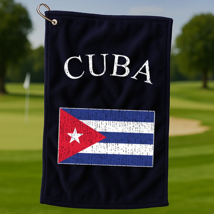 Vintage Sports Design Cuban Flag Golf Towel