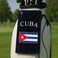 Vintage Sports Design Cuban Flag Golf Towel