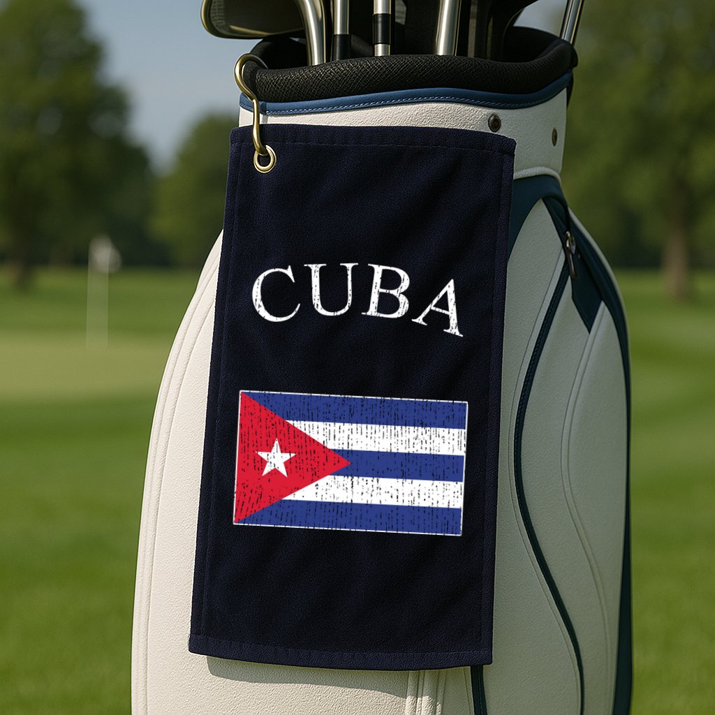 Vintage Sports Design Cuban Flag Golf Towel