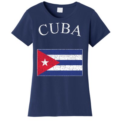 Vintage Sports Design Cuban Flag Women's T-Shirt