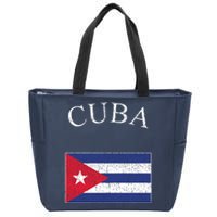 Vintage Sports Design Cuban Flag Zip Tote Bag