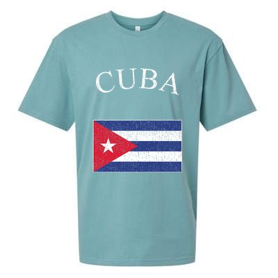 Vintage Sports Design Cuban Flag Sueded Cloud Jersey T-Shirt