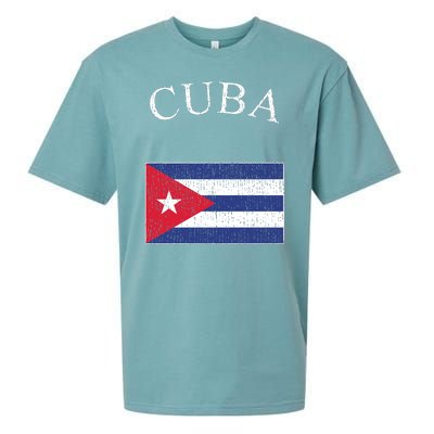 Vintage Sports Design Cuban Flag Sueded Cloud Jersey T-Shirt