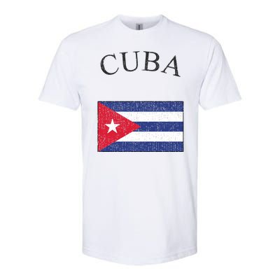 Vintage Sports Design Cuban Flag Softstyle CVC T-Shirt