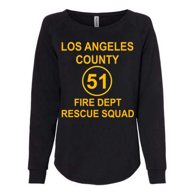 Vintage Squad 51 Fire Dept Womens California Wash Sweatshirt