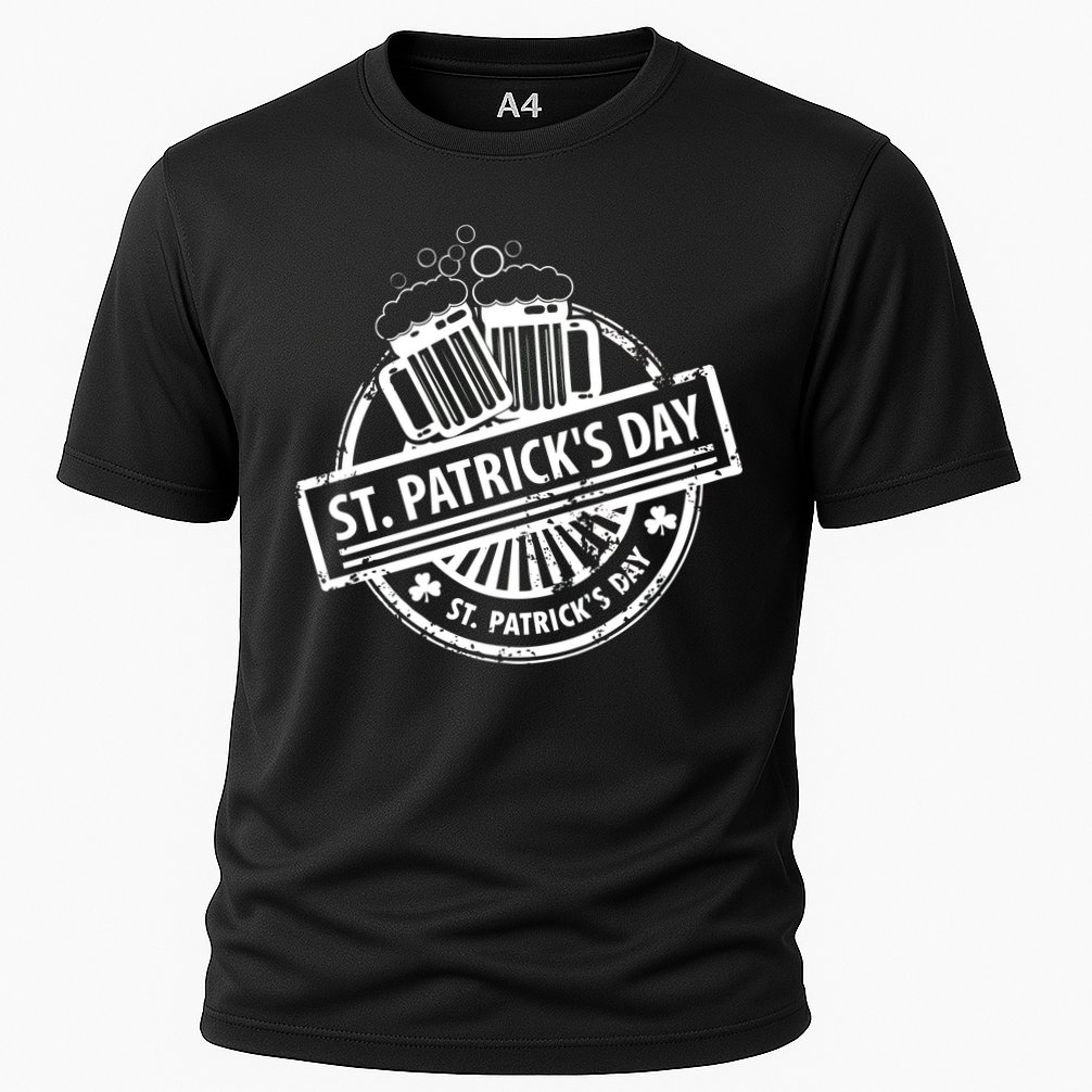 Vintage St. Patrick's Day Beer Cooling Performance Crew T-Shirt