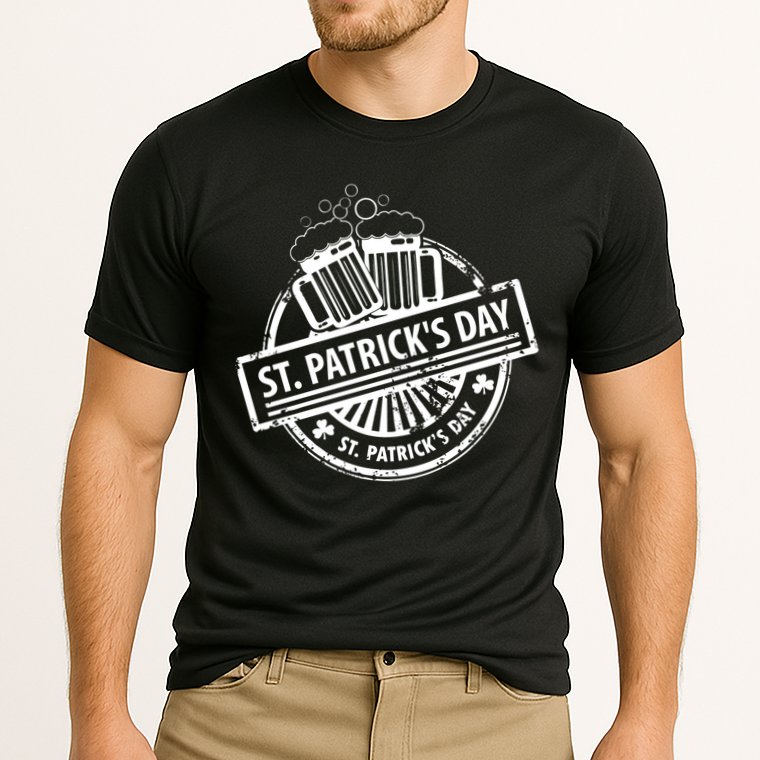 Vintage St. Patrick's Day Beer Cooling Performance Crew T-Shirt