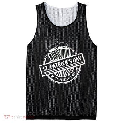 Vintage St. Patrick's Day Beer Mesh Reversible Basketball Jersey Tank