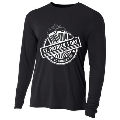 Vintage St. Patrick's Day Beer Cooling Performance Long Sleeve Crew