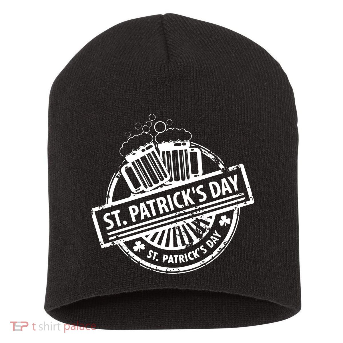 Vintage St. Patrick's Day Beer Short Acrylic Beanie