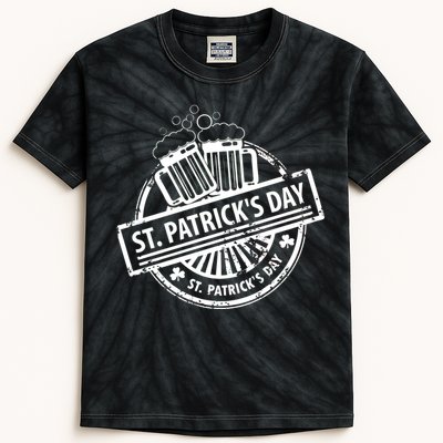 Vintage St. Patrick's Day Beer Kids Tie-Dye T-Shirt