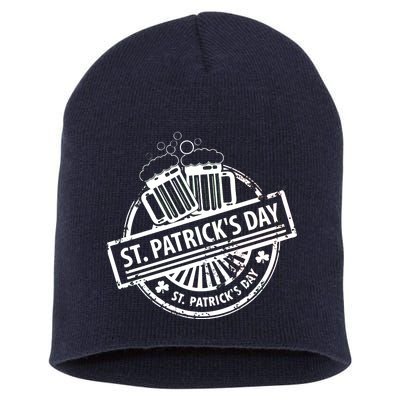 Vintage St. Patrick's Day Beer Short Acrylic Beanie