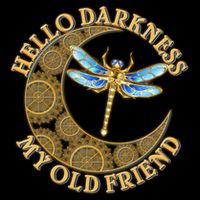 Vintage Steampunk Dragonfly Moon Hello Darkness My Old Friend Impact Tech Backpack