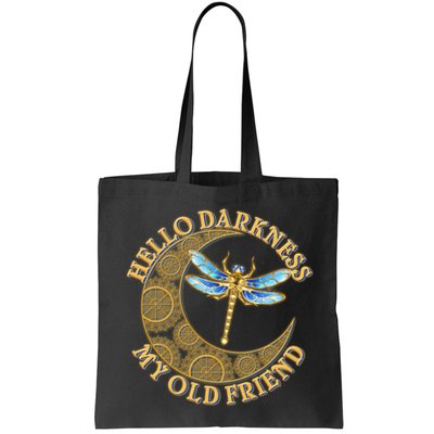 Vintage Steampunk Dragonfly Moon Hello Darkness My Old Friend Bag