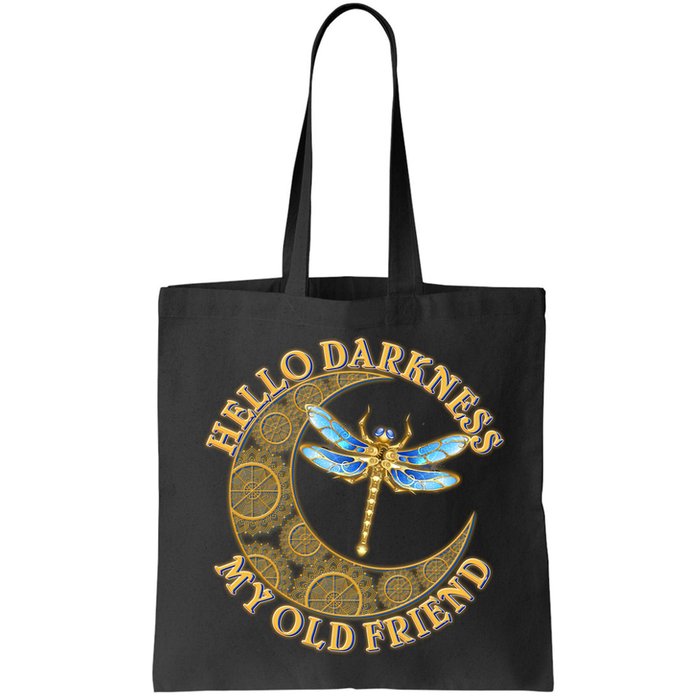 Vintage Steampunk Dragonfly Moon Hello Darkness My Old Friend Bag