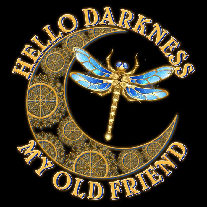 Vintage Steampunk Dragonfly Moon Hello Darkness My Old Friend Bag