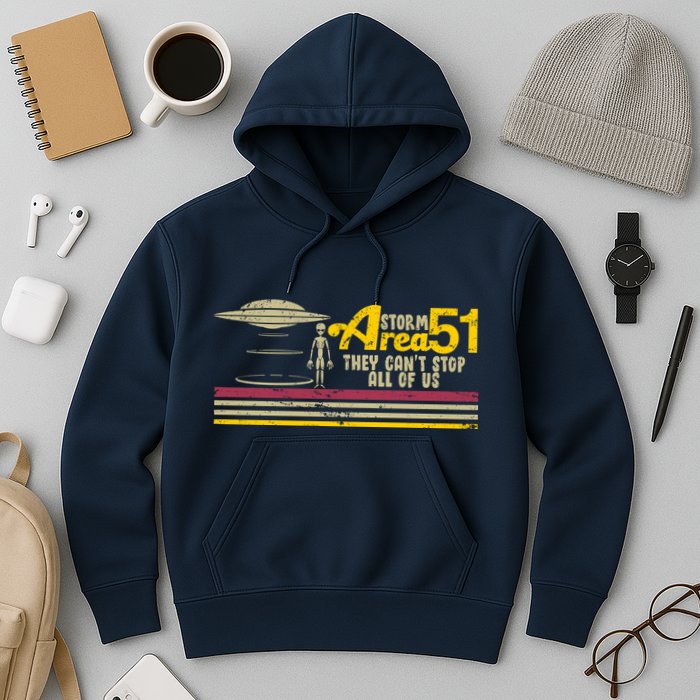 Vintage Storm Area 51 They Can't Stop All Of Us Hoodie