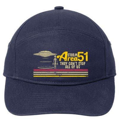 Vintage Storm Area 51 They Can't Stop All Of Us 7-Panel Snapback Hat