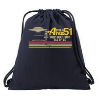 Vintage Storm Area 51 They Can't Stop All Of Us Drawstring Bag