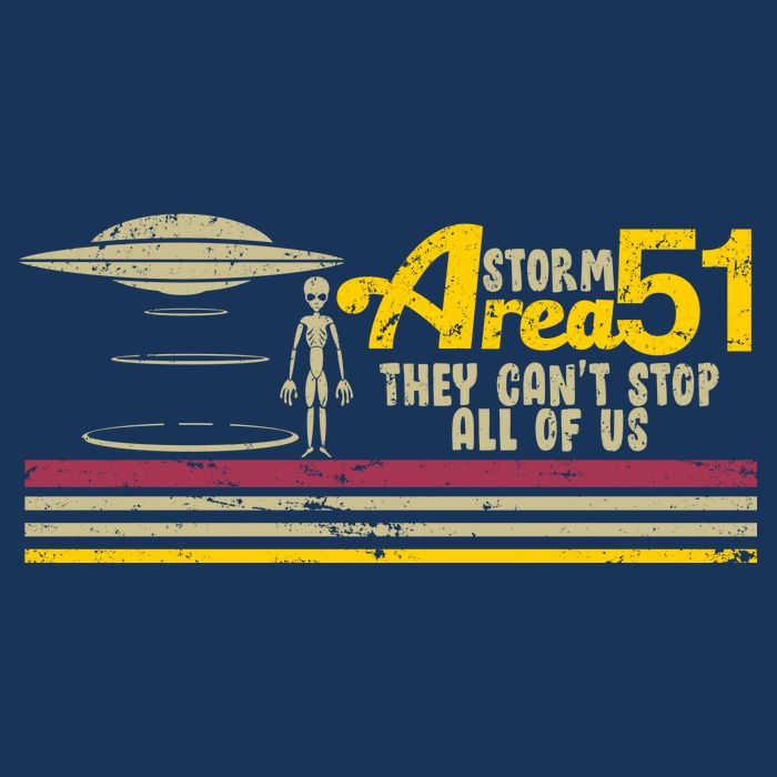 Vintage Storm Area 51 They Can't Stop All Of Us Drawstring Bag