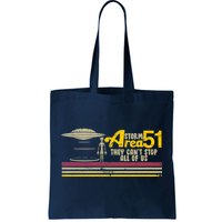 Vintage Storm Area 51 They Can't Stop All Of Us Tote Bag