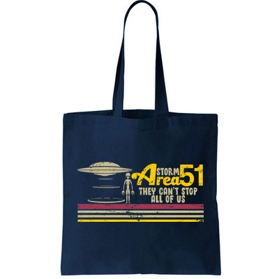 Vintage Storm Area 51 They Can't Stop All Of Us Tote Bag