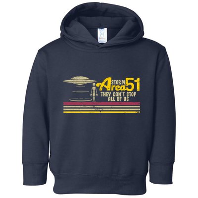 Vintage Storm Area 51 They Can't Stop All Of Us Toddler Hoodie