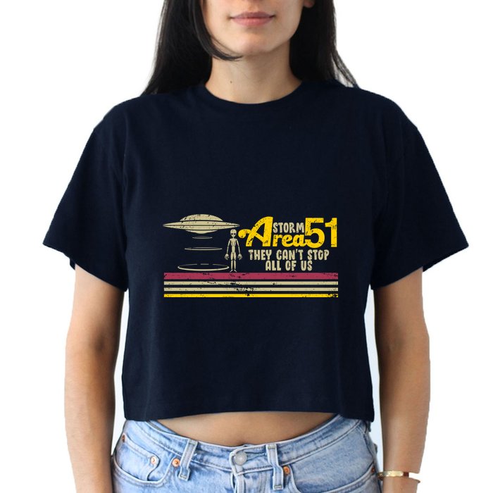 Vintage Storm Area 51 They Can't Stop All Of Us Crop Top