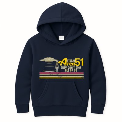 Vintage Storm Area 51 They Can't Stop All Of Us Kids Hoodie