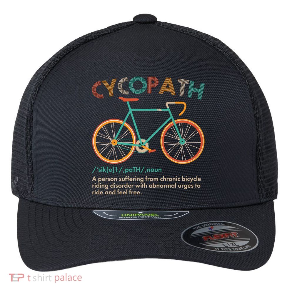 Vintage Style Colors Cycopath Definition  Flexfit Unipanel Trucker Cap