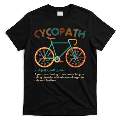 Vintage Style Colors Cycopath Definition  T-Shirt