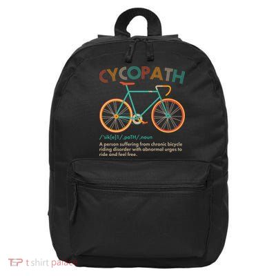 Vintage Style Colors Cycopath Definition  16 in Basic Backpack