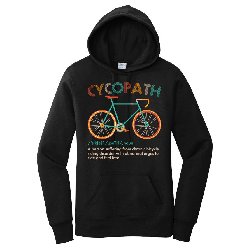 Vintage Style Colors Cycopath Definition  Women's Pullover Hoodie