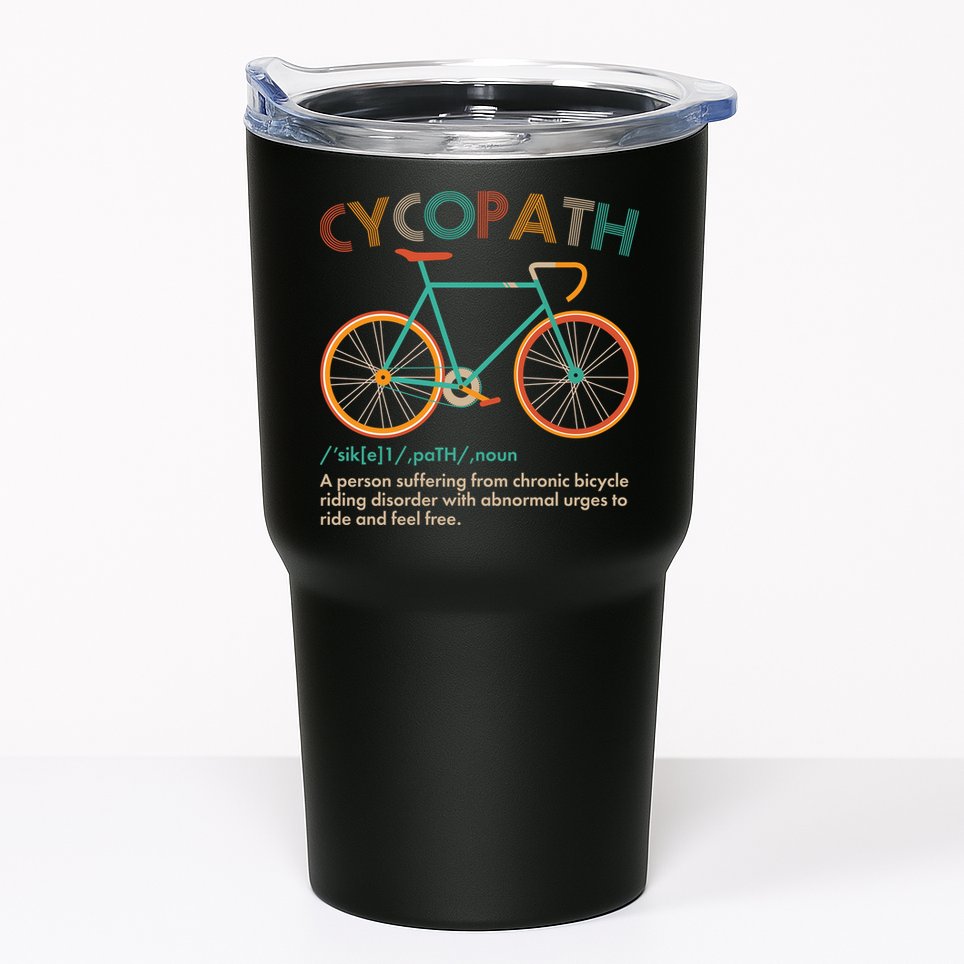 Vintage Style Colors Cycopath Definition  Tumbler