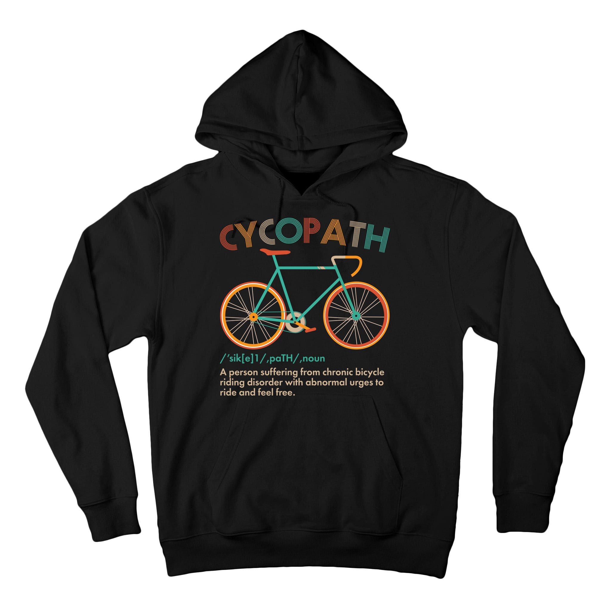 Vintage Style Colors Cycopath Definition  Tall Hoodie