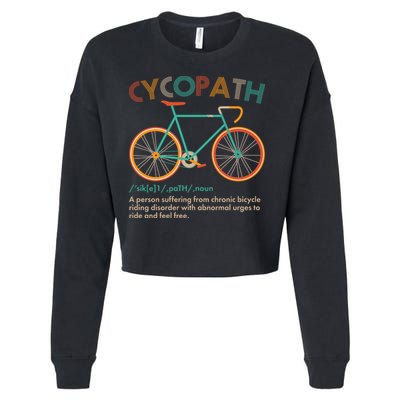 Vintage Style Colors Cycopath Definition  Cropped Pullover Crew