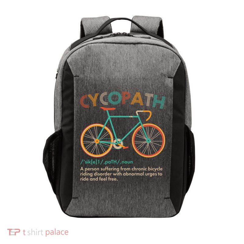 Vintage Style Colors Cycopath Definition  Vector Backpack