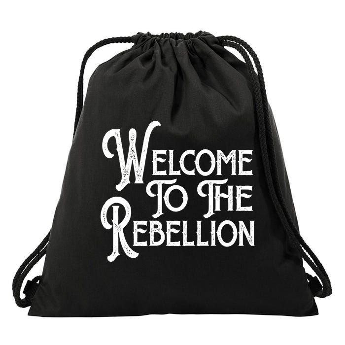 Vintage Style Welcome To The Rebellion Drawstring Bag