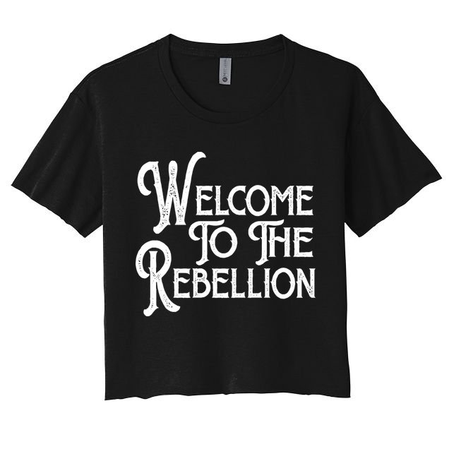 Vintage Style Welcome To The Rebellion Crop Top