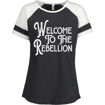 Vintage Style Welcome To The Rebellion Star Wars Enza Ladies Jersey Colorblock Tee