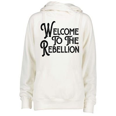 Vintage Style Welcome To The Rebellion Star Wars Womens Funnel Neck Pullover Hood